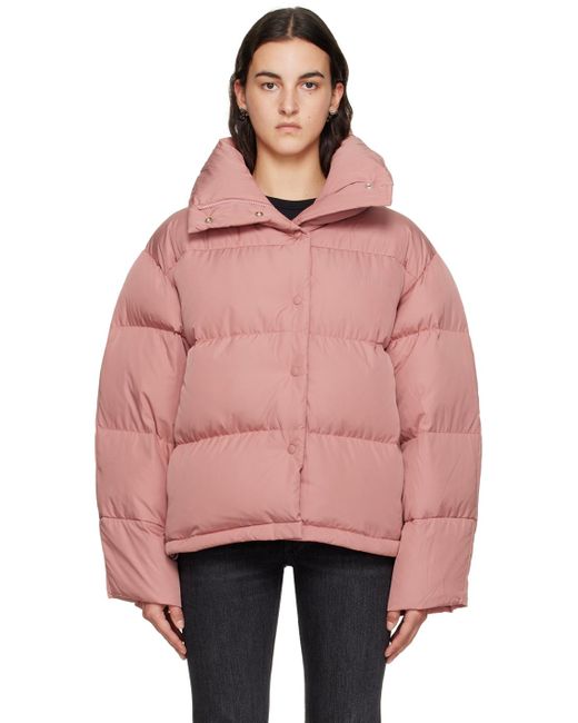 Acne Pink Quilted Down Jacket