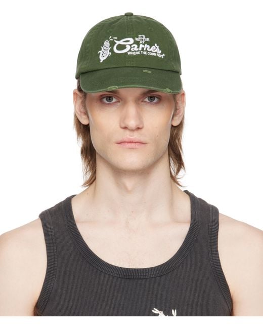 メンズ Carne Bollente グリーン Farm Charm キャップ Green