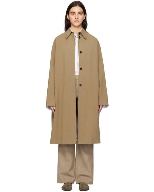 The Row Natural Taupe Denise Trench Coat