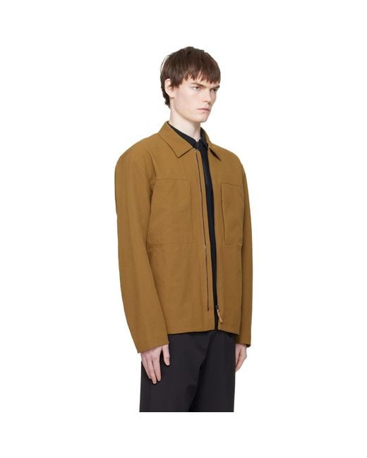 Veilance Brown Mionn Softshell Overshirt for men
