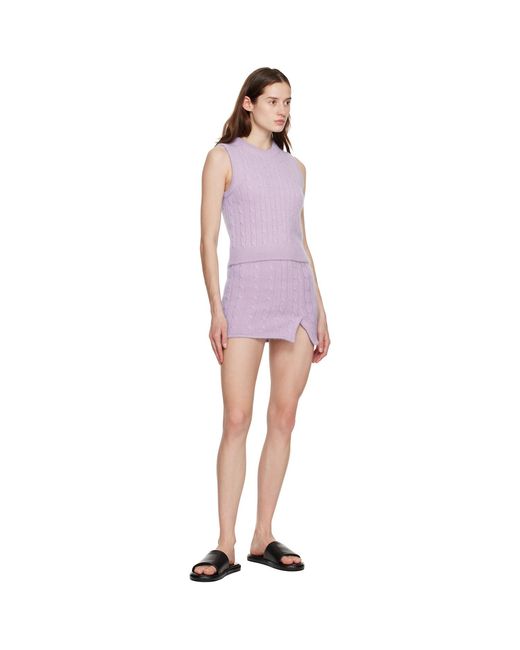 Filippa K Pink Purple Braided Miniskirt
