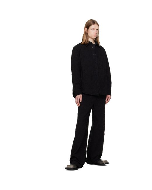 Louis-Gabriel Nouchi Black Chest Pocket Denim Shirt for men