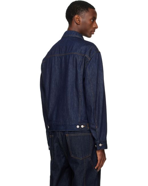 Dries Van Noten Blue Short Denim Jacket for men