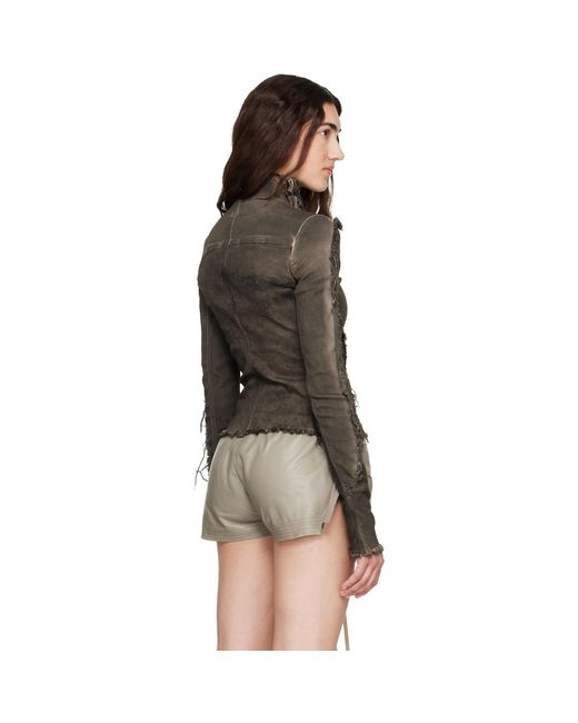 Rick Owens Brown Tower Gary Denim Jacket