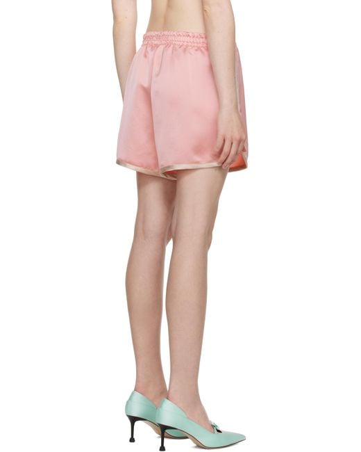 Anna Sui Pink Satin Shorts