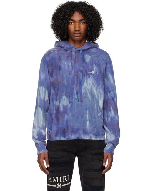 Amiri Blue & Purple Tiedye Hoodie for Men Lyst