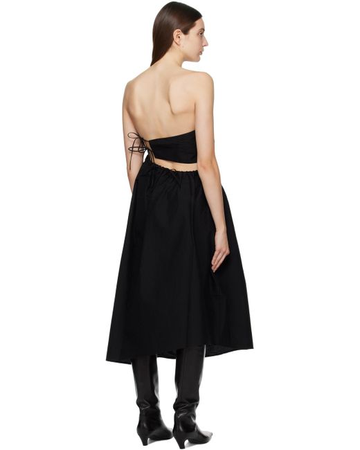 Cordera Black Strapless Midi Dress