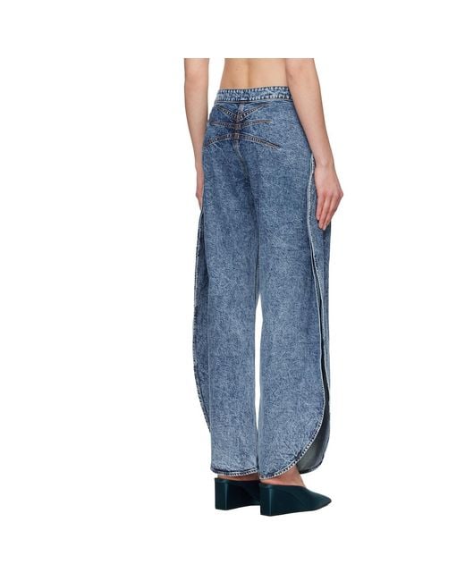 Alaïa Blue Petal Jeans