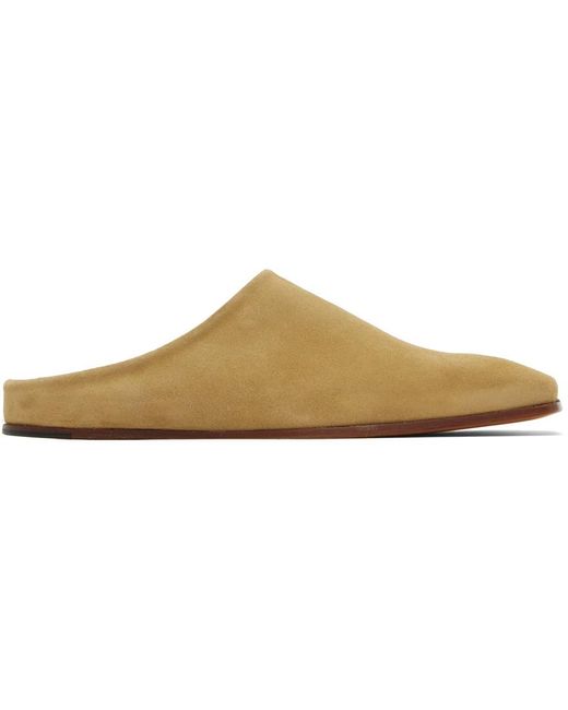 Rhude Black Tan Chateau Suede Mules for men