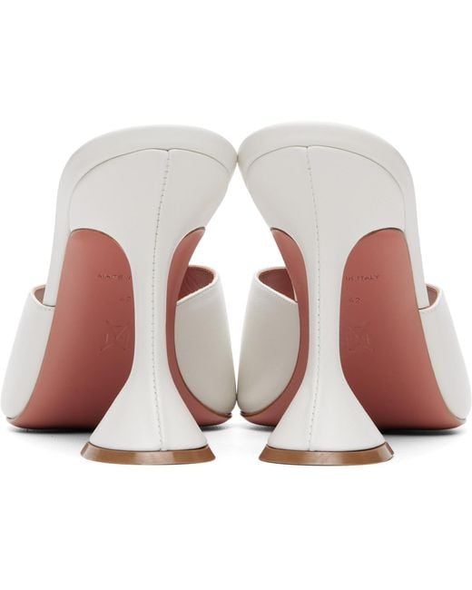 AMINA MUADDI White Lupita Slipper 95 Heeled Sandals