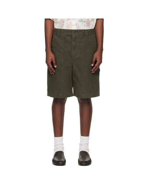 Isabel Marant Green Khaki Akyle Shorts for men