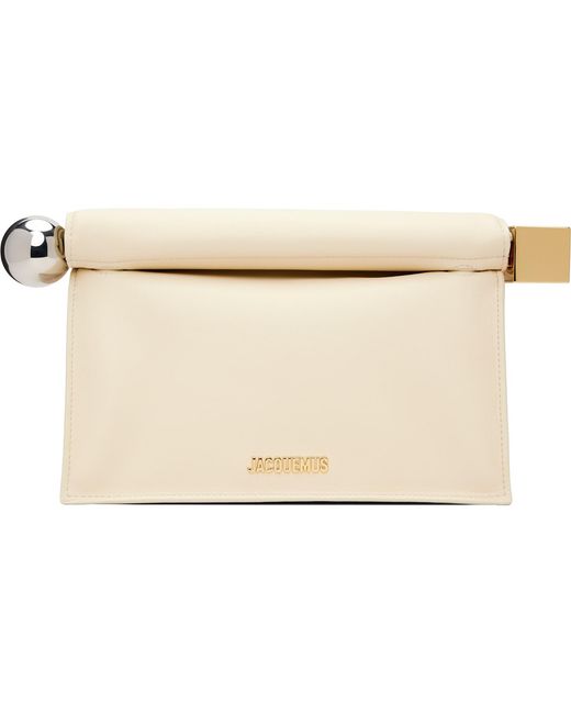 Jacquemus Black Off- 'The Rond Carré' Clutch