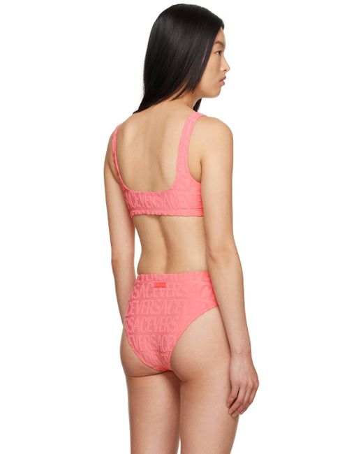Versace Pink Dua Lipa Edition Bikini Top