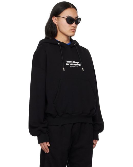 Off-White c/o Virgil Abloh Black Ironic Quote Hoodie for men