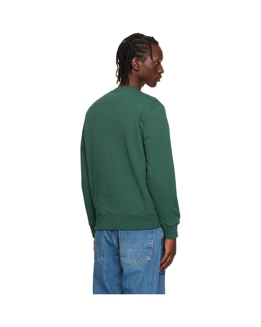 Maison Kitsuné Green Fox Head Regular Sweatshirt for men