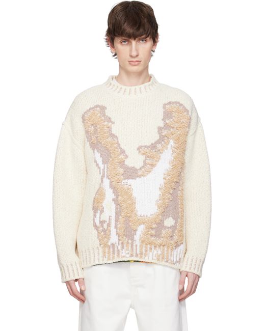 Lacoste White Lassie Sweater for men