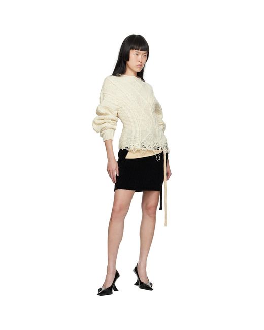 OTTOLINGER Black Lace-Up Mini Skirt