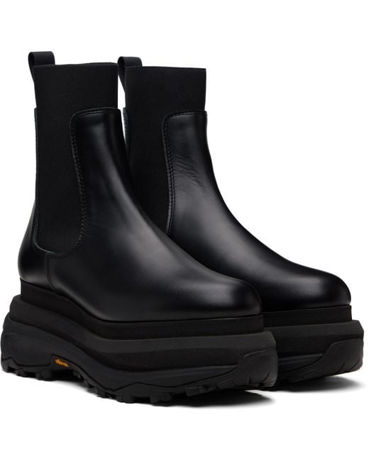 Sacai Black Chelsea Boots for men