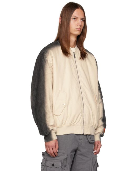メンズ Heron Preston オフホワイト グラデーション ボンバー