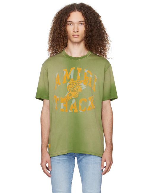 Amiri Green 'track' T-shirt for men
