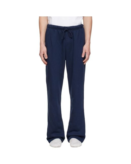 Skims Blue Fleece Lounge Classic Straight Leg Sweatpants for men