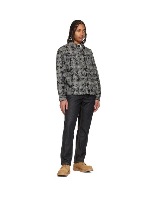 Dime Gray Plaid Flannel Shirt for men