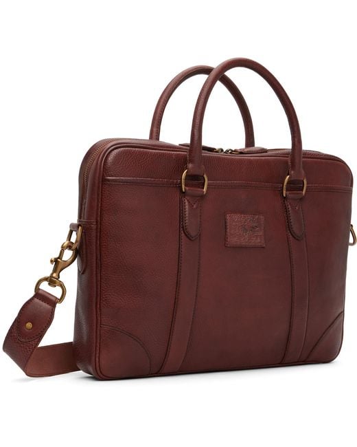 Polo Ralph Lauren Brown Heritage Leather Messenger Bag for men