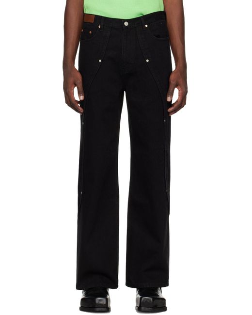 ANDERSSON BELL Matthew Curved Jeans in Black for Men | Lyst