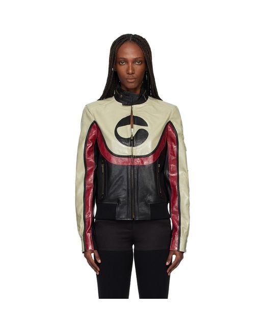 Coperni Black C-Logo Leather Jacket