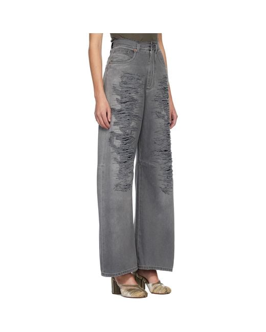 MM6 by Maison Margiela Black Lightweight 5 Pockets Jeans