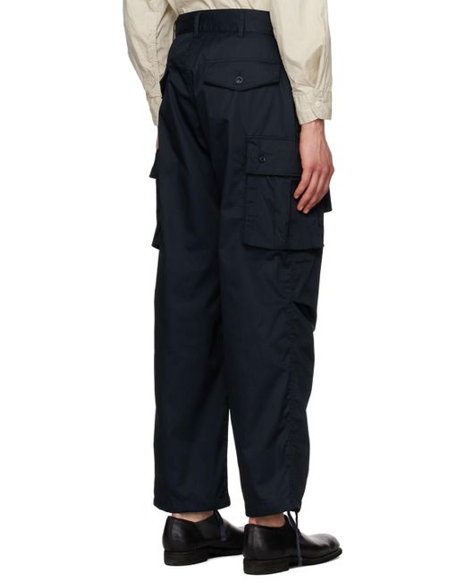 Engineered Garments Blue Navy Bellows Pockets Cargo Pants for men
