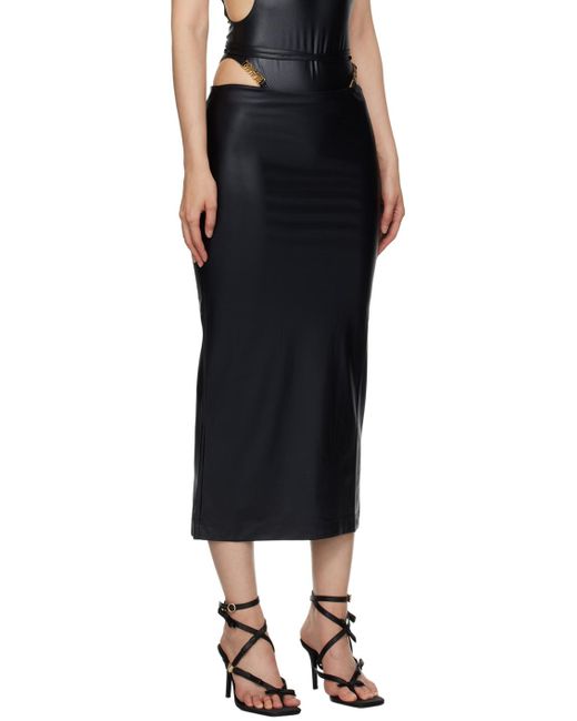 Versace Black Hardware Maxi Skirt