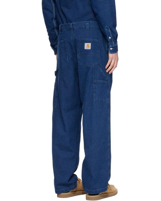 Pantalon de travail indigo en denim Carhartt pour homme en coloris Blue