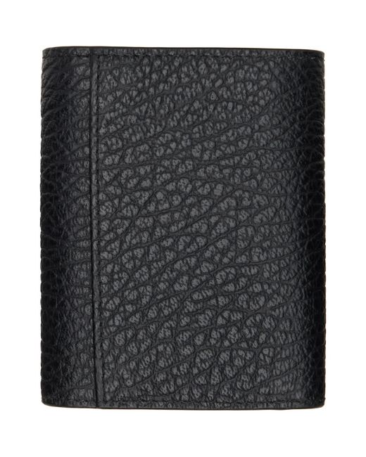Maison Margiela Black Four Stitches Trifold Wallet for men