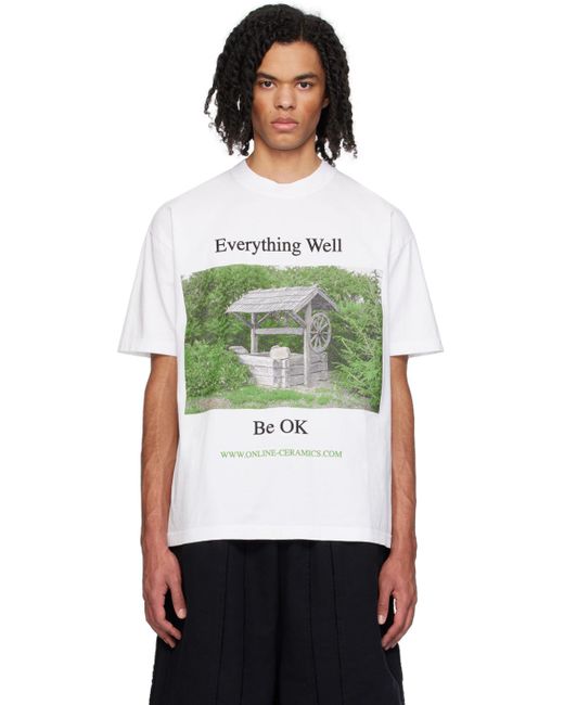 ONLINE CERAMICS Green 'everything Well Be Ok' T-shirt for men