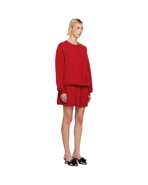 Sandy Liang Red Kazia Knit Minidress