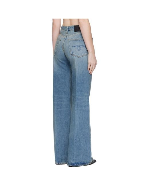 R13 Blue Flare Jeans