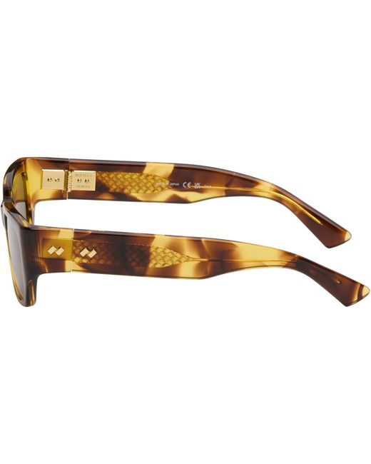 Bottega Veneta Black Intrecciato Square Sunglasses for men