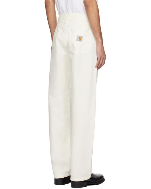 Carhartt White Landon Trousers for men