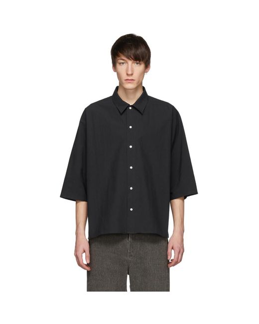 Kuro Black Dolman Sleeve Shirt for men