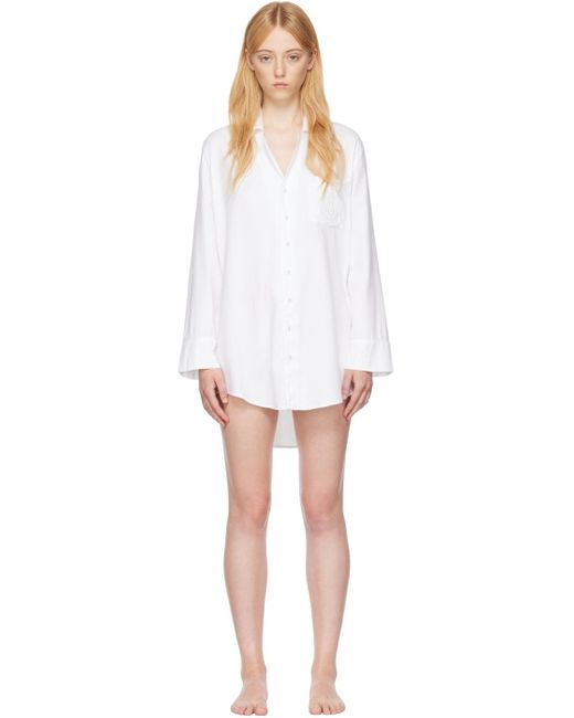 Skims Cotton White Hotel Nightgown Lyst