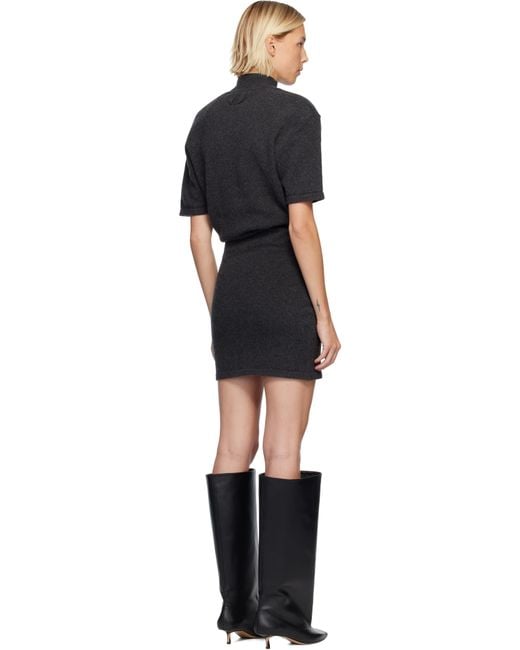 Jacquemus Black 'The Castagna' Knit Minidress