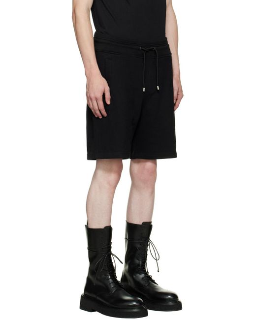 Belstaff Black Patch Sweat Shorts for men