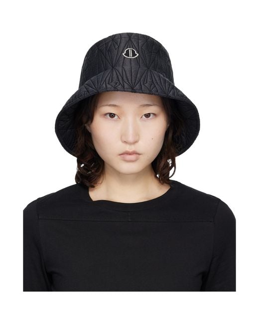 Rick Owens Black Moncler + Bucket Hat