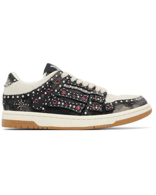Amiri Black Stud Skel Top Low Sneakers