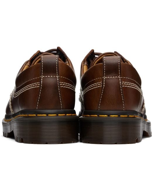 Dr. Martens Black Lowell Leather Moc Toe Derbys