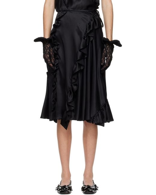 CECILIE BAHNSEN ブラック Adelina ミディアムスカート Black