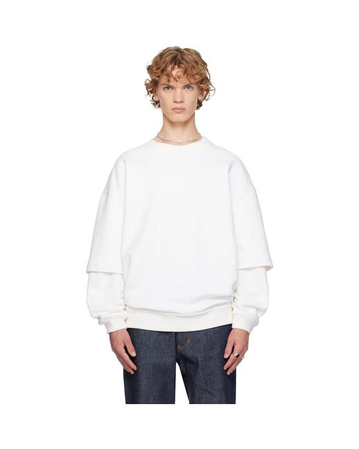 SECONDA White Ssense Exclusive Luna Sweatshirt for men