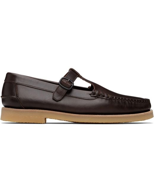 Hereu Black Alber Rubber Veg Tan Loafers for men