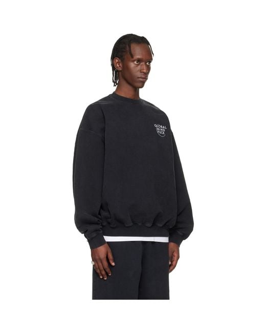 Vetements Black 'Global Mf' Sweatshirt for men